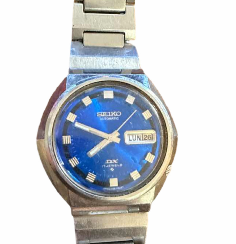 Seiko DX Automatic Men's Watch Blue Dial Stainless Steel Day Date